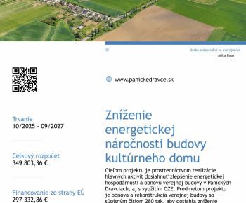 Aktuality / Zníženie energetickej náročnosti budovy kultúrneho domu - foto