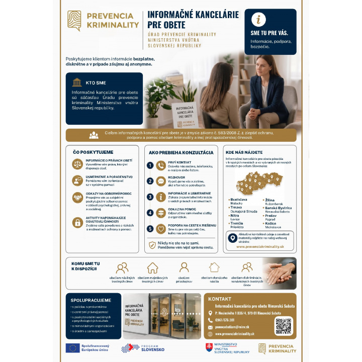 PREVENCIA KRIMINALITY - INFORMAČNÉ KANCELÁRIE PRE OBETE